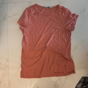 Women's Peach Pam and Gela Distressed Top